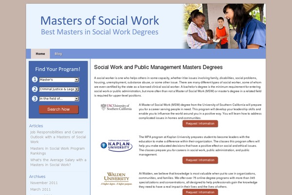 mastersofsocialwork.org site used Green-thesis