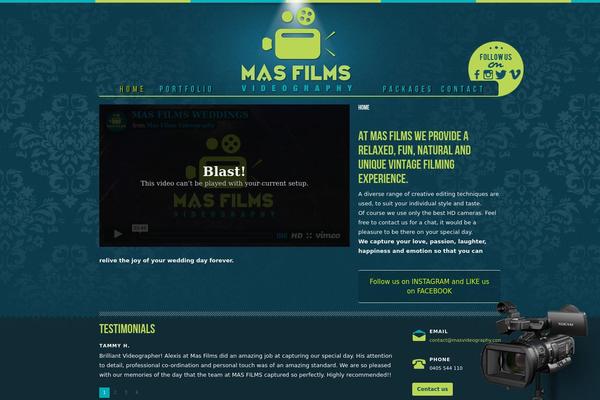 Mas theme site design template sample