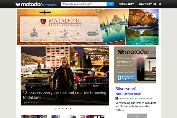 matador-network theme websites examples