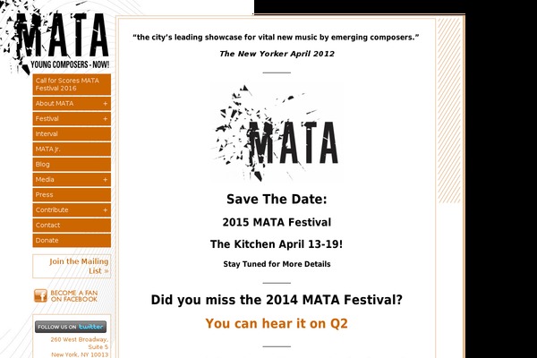 matafestival.org site used Mata