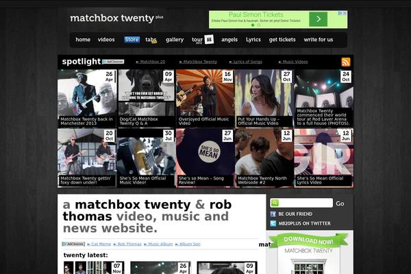 matchbox20fans.com site used Matchboxtwentyplus