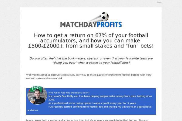 matchdayprofits.com site used Salient