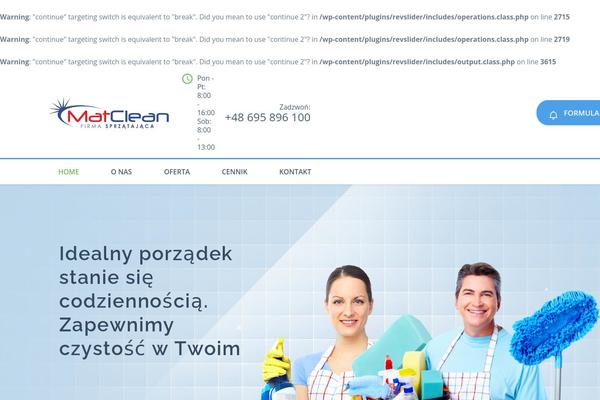 matclean.pl site used Cleaning-services