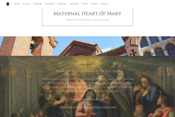 maternalheart.org site used Mhm-pillar