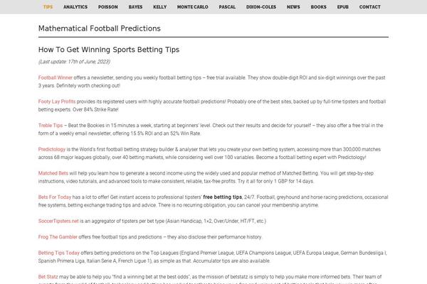 mathematicalfootballpredictions.com site used Magazine Pro