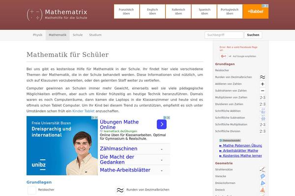 mathematrix.de site used Math