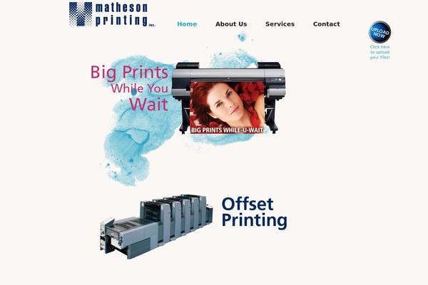 mathesonprinting.com site used Matheson-printing