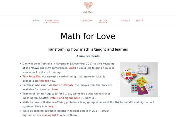 mathforlove.com site used Mathforlove
