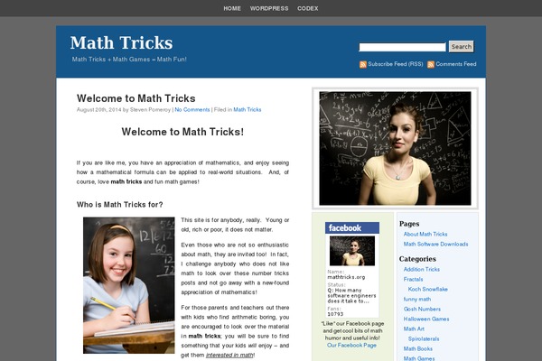 mathtricks.org site used QuickPress