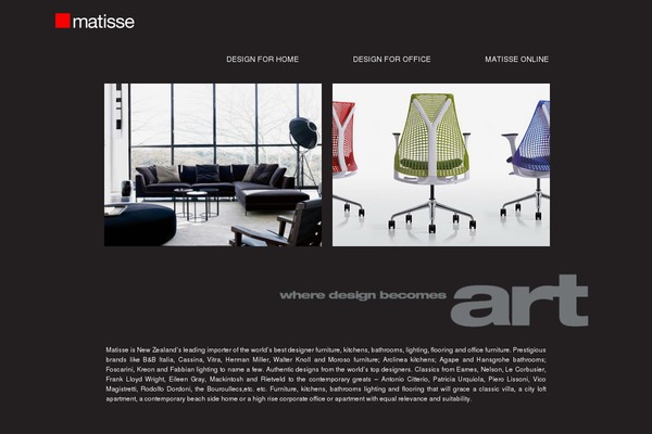 Matisse theme site design template sample