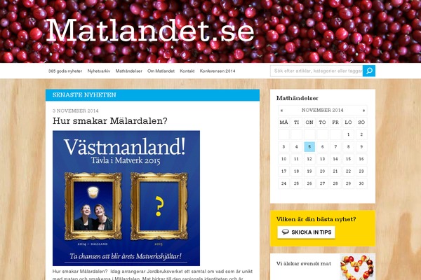 matlandet.se site used Matlandet