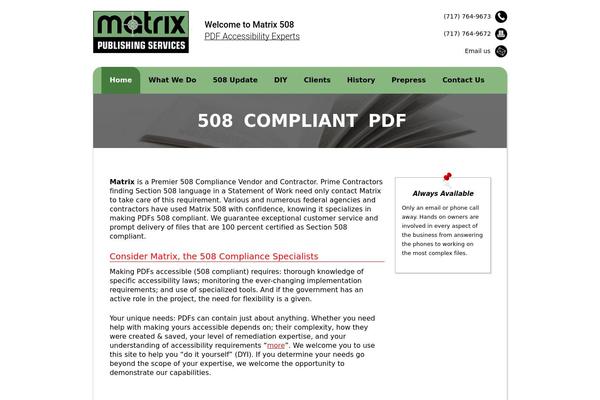matrix theme site design template sample