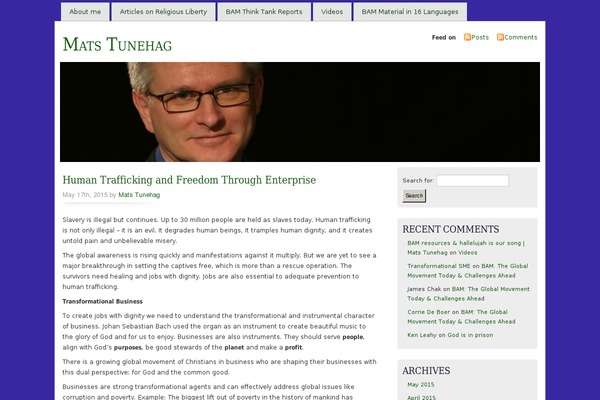 WordPress website example screenshot