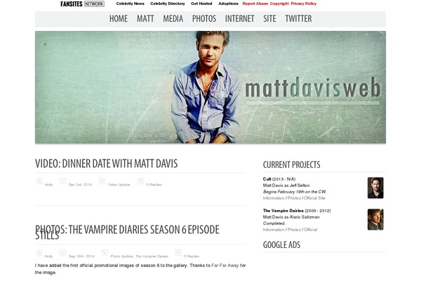 matt-davis.org site used Blueskies