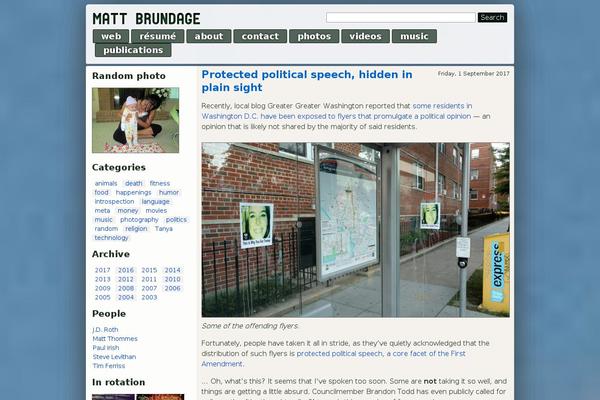 mattbrundage.com site used Matt-brundage