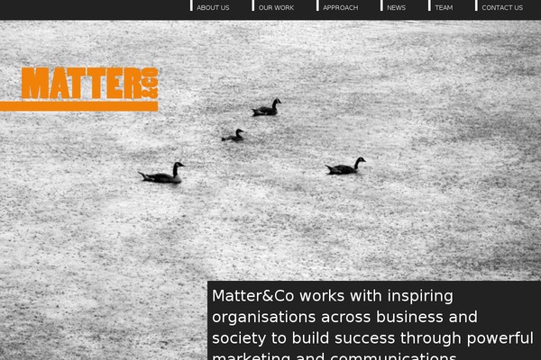 Matter theme site design template sample