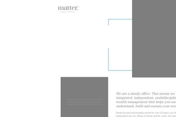 Matter theme site design template sample