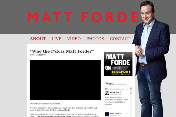 mattforde.com site used Mattforde
