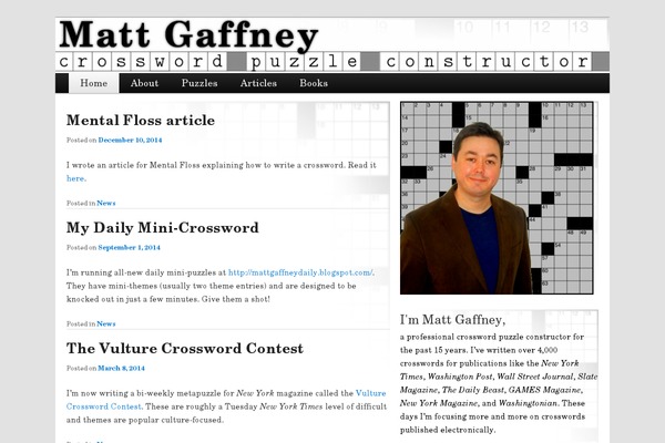 mattgaffney.com site used Gaffney