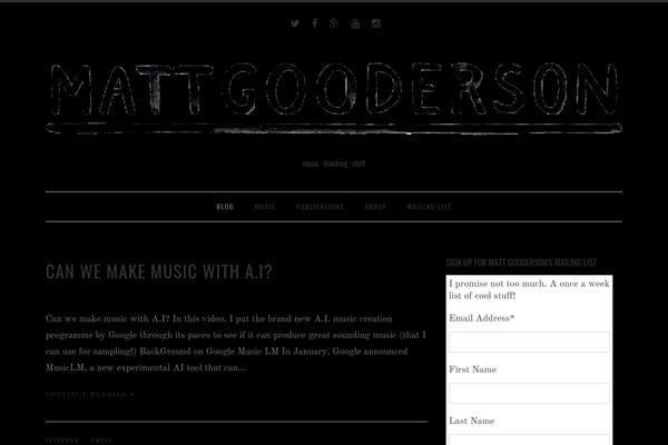 matthewclymagooderson.com site used Readers