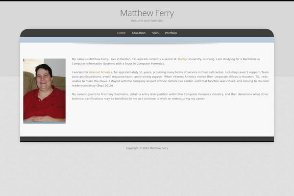 matthewferry.us site used Preference Lite