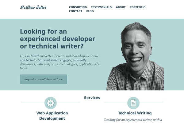 matthewsetter.com site used Matthew-setter