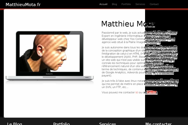 matthieumota.fr site used Matthieumota