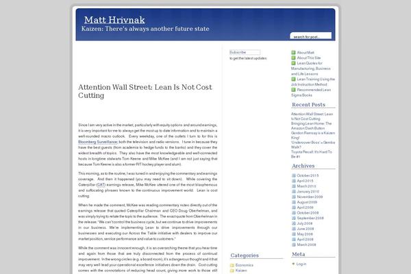matthrivnak.com site used Blog-pixel-blue-edition-10