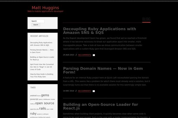 matthuggins.com site used Tesla