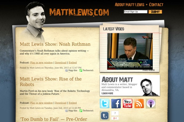 mattklewis.com site used Mattlewis