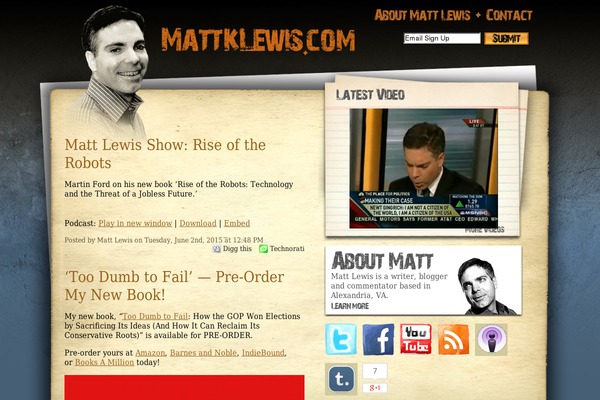 mattlewis.org site used Mattlewis