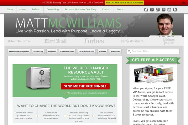 mattmcwilliams.com site used Notablepress