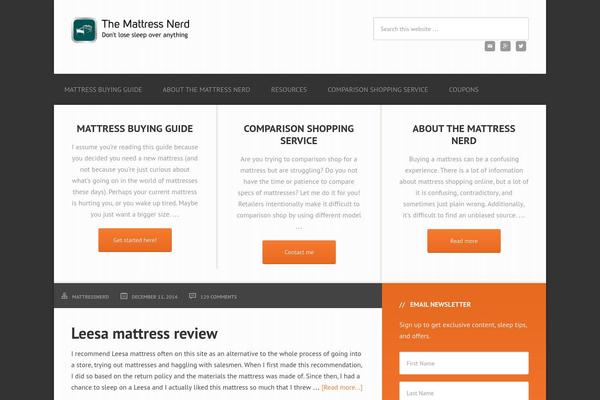 mattressnerd.com site used Mattressnerd