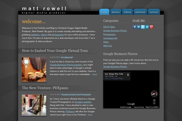 mattrowell.com site used Matt
