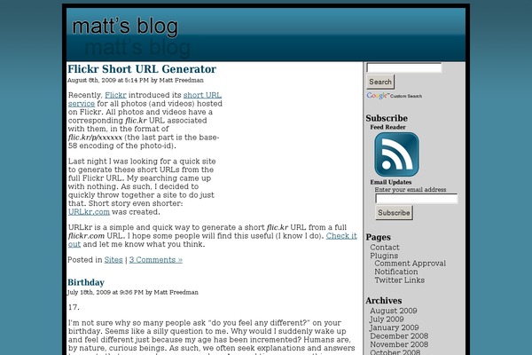 WordPress website example screenshot