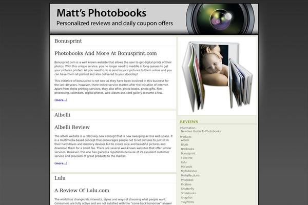 mattsphotobooks.com site used Sleek