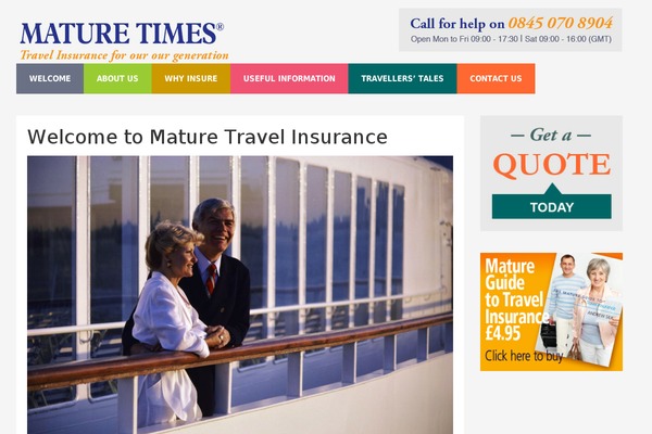 maturetravelinsurance.co.uk site used InTouch