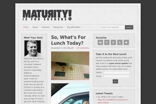 maturityisforsuckers.com site used Quattro Child Theme