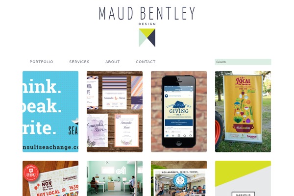maudbentleydesign.com site used Grid Theme Responsive