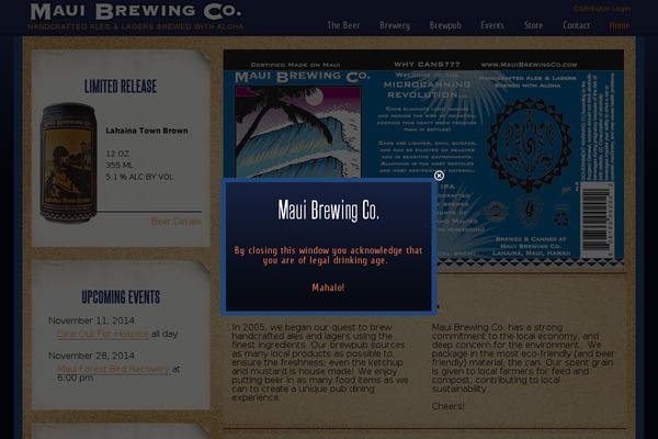 mauibrewingco.com site used Maui-brewing-company