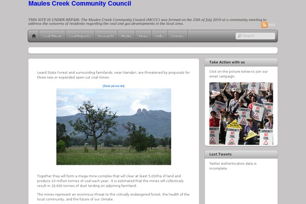 maulescreek.org site used Maules