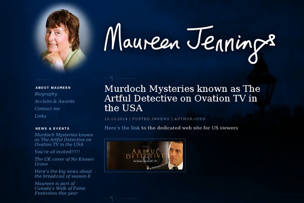 maureenjennings.com site used M.j