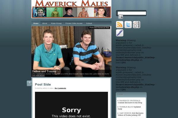 maverickmales.com site used wpBurn Blue