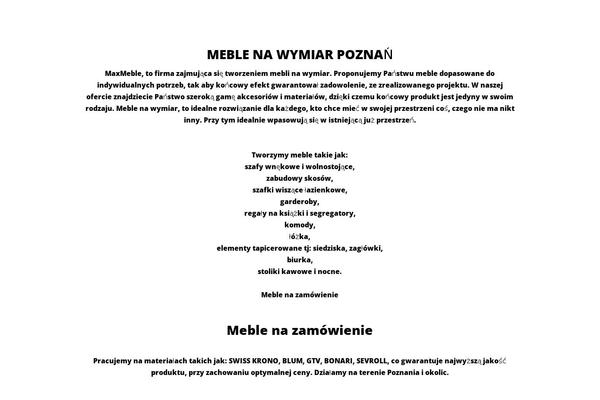 max-meble.pl site used Maxmeblev2