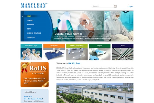 MaxClean theme site design template sample