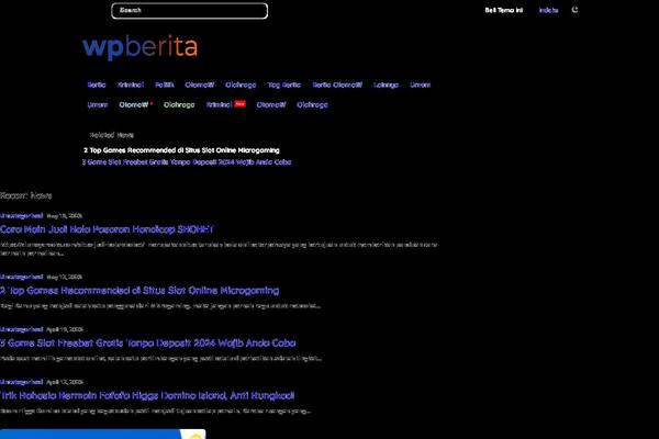Wpberita theme site design template sample