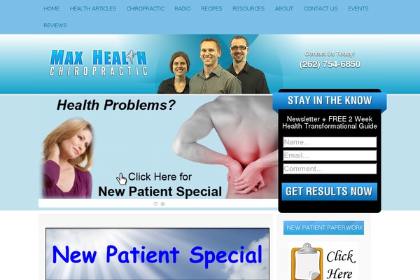 MaxHealthChiro1 theme websites examples