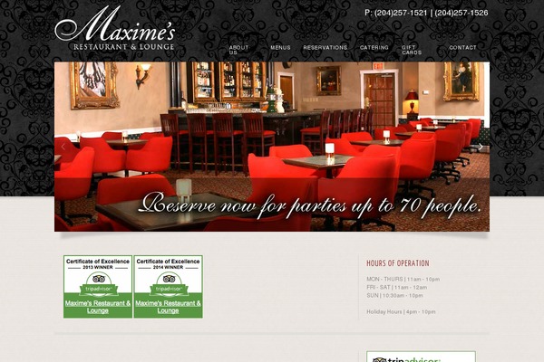 maximesrestaurant.ca site used Maximes