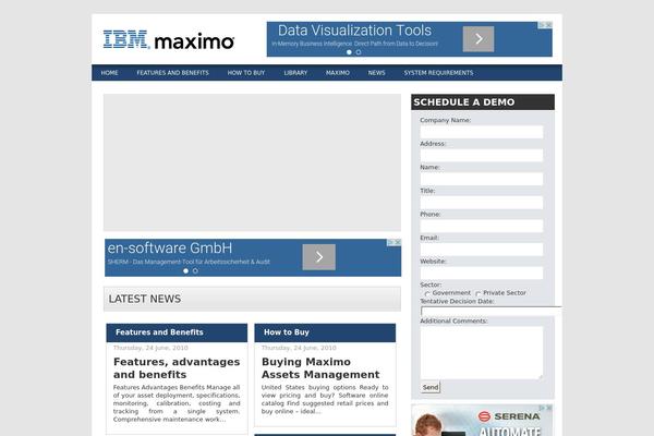 maximoassetmanagement.com site used Theme-ibmmaximo