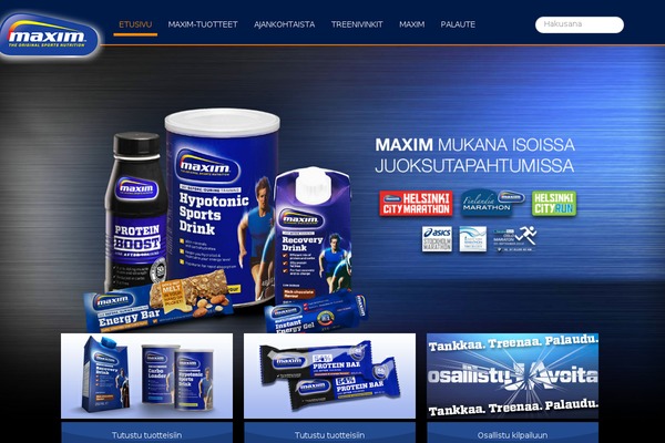 Maxim theme site design template sample